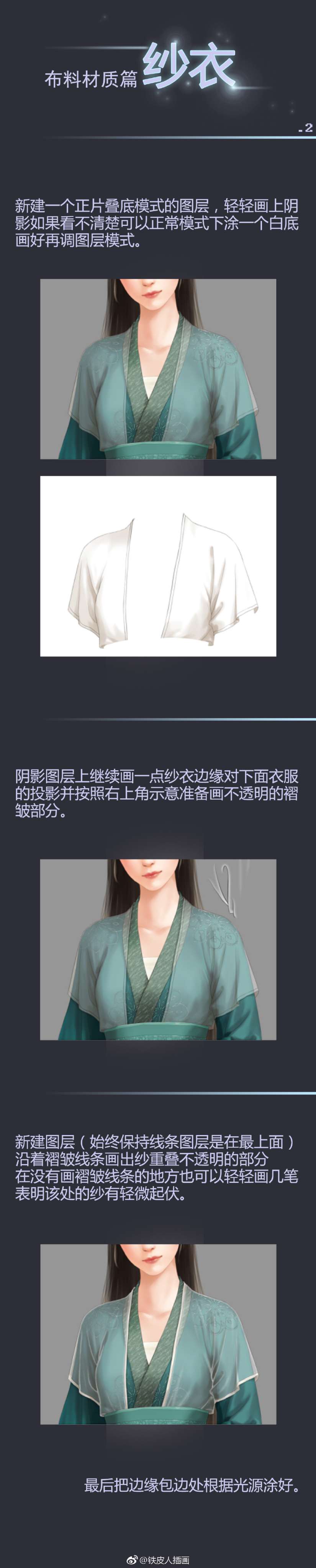 超美的透明纱衣绘制过程(by-陈思 铁皮人cg艺术官网_游戏原画培训