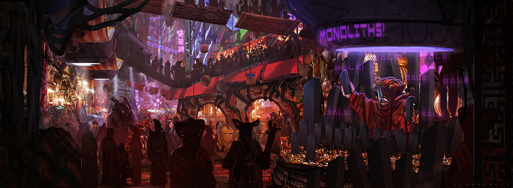 美国概念艺术家benmauro为星际特工千星之城做的概念设计